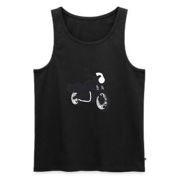 Motorrad Motorcross Motorradfahrer Motorradfan - Männer Premium Bio Tank Top - Schwarz - Vorne - Michal (187cm)