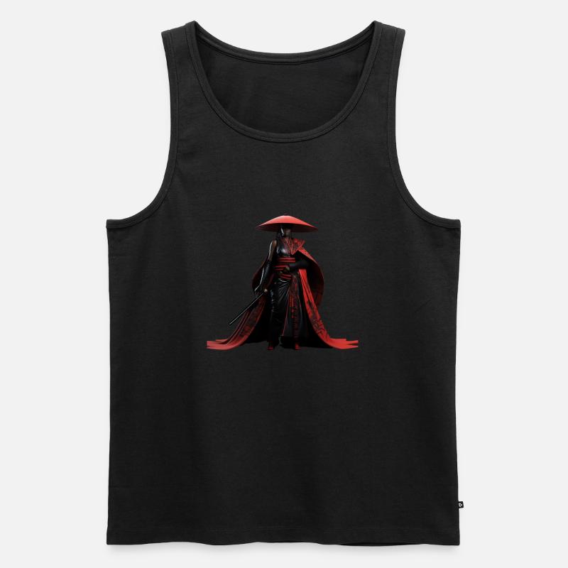 SCHWARZER SAMURAI - Männer Premium Bio Tank Top - Schwarz