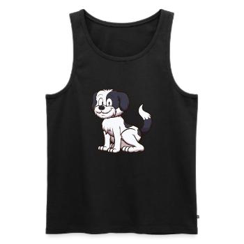 Niedlicher Shih Tzu Hund - Männer Premium Bio Tank Top - Schwarz - Vorne - Michal (187cm)