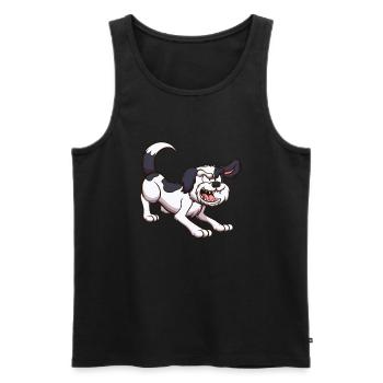 Aboiement Shih Tzu Chien - Débardeur bio Premium Homme - noir - Devant - Michal (187cm)