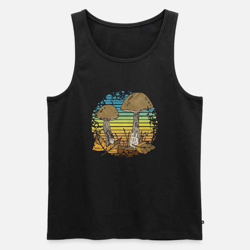 Pilze - Männer Premium Bio Tank Top - Schwarz
