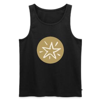 mein Stern für Weihnachten oder Advent - Männer Premium Bio Tank Top - Schwarz - Vorne - AI Model Male 178 light (178cm)
