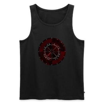 Richtungen des Lebens - Männer Premium Bio Tank Top - Schwarz - Vorne - AI Model Male 178 light (178cm)