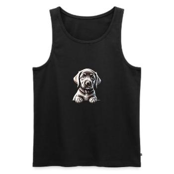 Labrador Retriever Labradorbesitzer Hundewelpe - Männer Premium Bio Tank Top - Schwarz - Vorne - Michal (187cm)