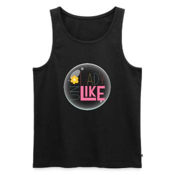 UN LADY LIKE - Men's Premium Organic Tank Top - black - Front - Michal (187cm)