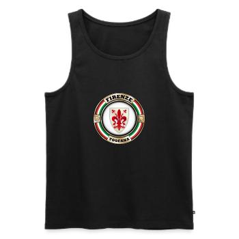 Florence Tuscany - Men's Premium Organic Tank Top - black - Front - AI Model Male 178 light (178cm)