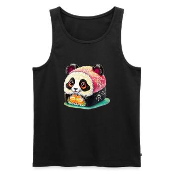 Sushi Panda - Débardeur bio Premium Homme - noir - Devant - Michal (187cm)