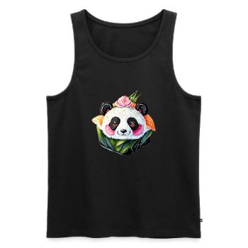 Sushi Panda - Débardeur bio Premium Homme - noir - Devant - Michal (187cm)