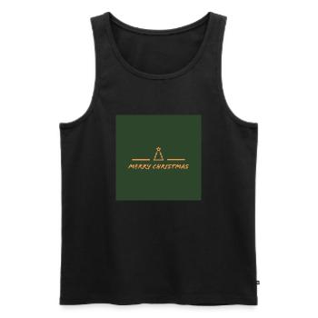 Merry Christmas - Men's Premium Organic Tank Top - black - Front - Michal (187cm)
