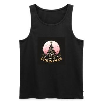 Frohe Weihnachten - Männer Premium Bio Tank Top - Schwarz - Vorne - AI Model Male 178 light (178cm)