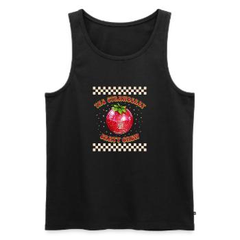 Strawberry Disco Ball - Strawberry Crew - Men's Premium Organic Tank Top - black - Front - AI Model Male 178 light (178cm)