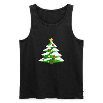 Cadeau de Noël, arbre de Noël, arbre de Noël - Débardeur bio Premium Homme - noir - Devant - Michal (187cm)