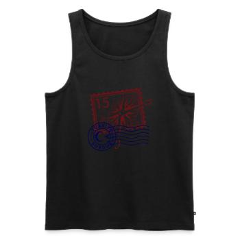 Burdur - Men's Premium Organic Tank Top - black - Front - AI Model Male 178 light (178cm)