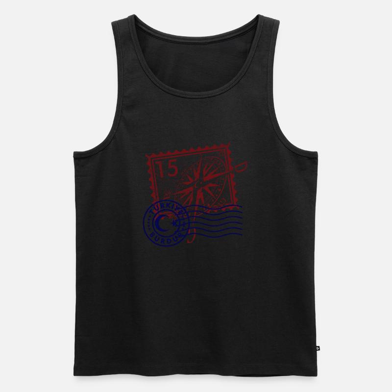 Burdur - Männer Premium Bio Tank Top - Schwarz