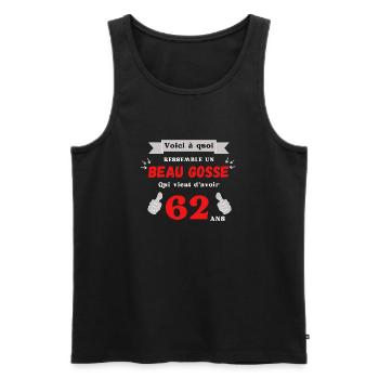 This Is What A Handsome 62-Year-Old Guy Looks Like - Men's Premium Organic Tank Top - black - Front - Michal (187cm)
