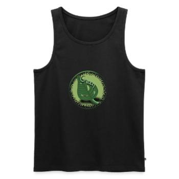 Putting-Grün - Männer Premium Bio Tank Top - Schwarz - Vorne - AI Model Male 178 light (178cm)