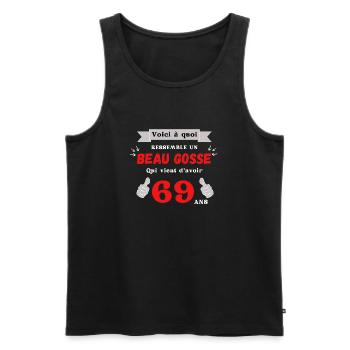 This Is What A Handsome 69-Year-Old Looks Like - Men's Premium Organic Tank Top - black - Front - Michal (187cm)