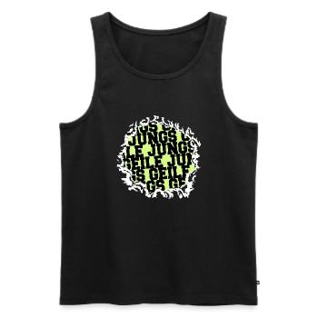 spruch zitat geschenkidee geiler junge geek humor - Männer Premium Bio Tank Top - Schwarz - Vorne - Michal (187cm)