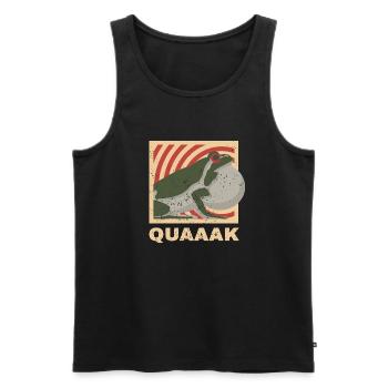 Frosch - Männer Premium Bio Tank Top - Schwarz - Vorne - Michal (187cm)