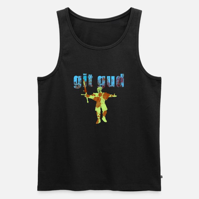 GitGud - Männer Premium Bio Tank Top - Schwarz