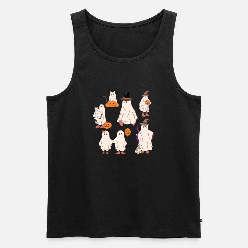 Gespenstiger Spaß - Männer Premium Bio Tank Top - Schwarz