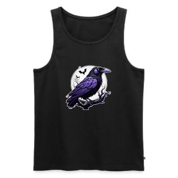 Halloween - Hard Rock - Rabe - Männer Premium Bio Tank Top - Schwarz - Vorne - AI Model Male 178 light (178cm)