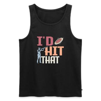 I'd Hit That Skeet Shooting ClayTrapshooting - Männer Premium Bio Tank Top - Schwarz - Vorne - AI Model Male 178 light (178cm)