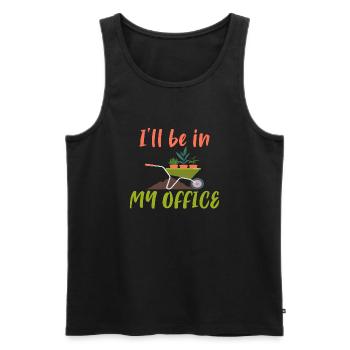 I ́ll be in my Office - Men's Premium Organic Tank Top - black - Front - Michal (187cm)