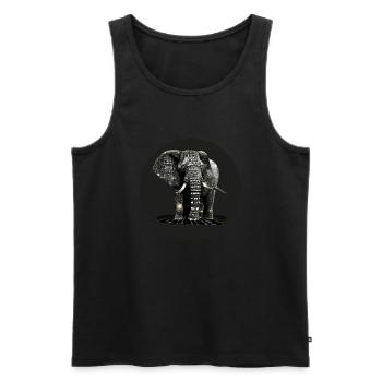 Kunst Elefant Geschenk Wildtiere Fans Safari - Männer Premium Bio Tank Top - Schwarz - Vorne - Michal (187cm)
