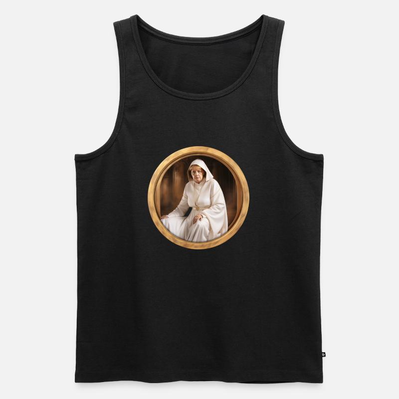 Holy Merkel - Männer Premium Bio Tank Top - Schwarz