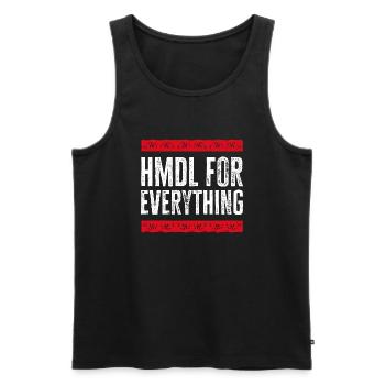 HMDL for Evth - Alhamdulillah for everything - Men's Premium Organic Tank Top - black - Front - AI Model Male 178 light (178cm)