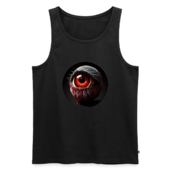 Auge Satanisch Dunkler Charakter Grausam - Männer Premium Bio Tank Top - Schwarz - Vorne - AI Model Male 178 light (178cm)