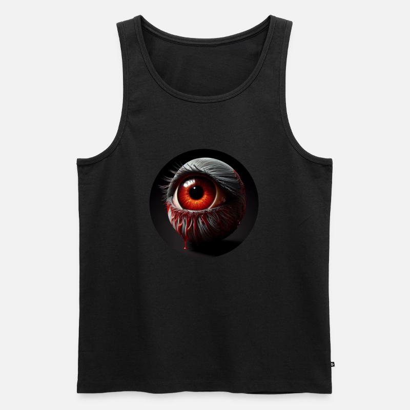 Auge Satanisch Dunkler Charakter Grausam - Männer Premium Bio Tank Top - Schwarz