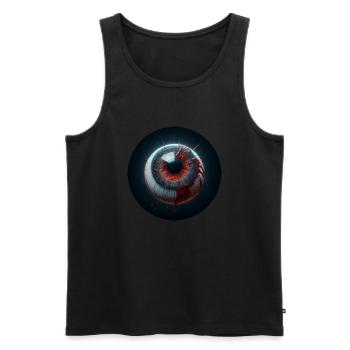 AUGE, Geist, Angst, Grausam, Albtraum, Schwarze Magie - Männer Premium Bio Tank Top - Schwarz - Vorne - AI Model Male 178 light (178cm)