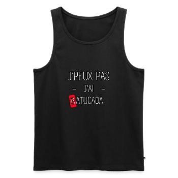 J'peux pas j'ai Batucada - Débardeur bio Premium Homme - noir - Devant - Michal (187cm)