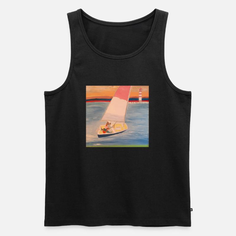 Bootsfahrt - Männer Premium Bio Tank Top - Schwarz