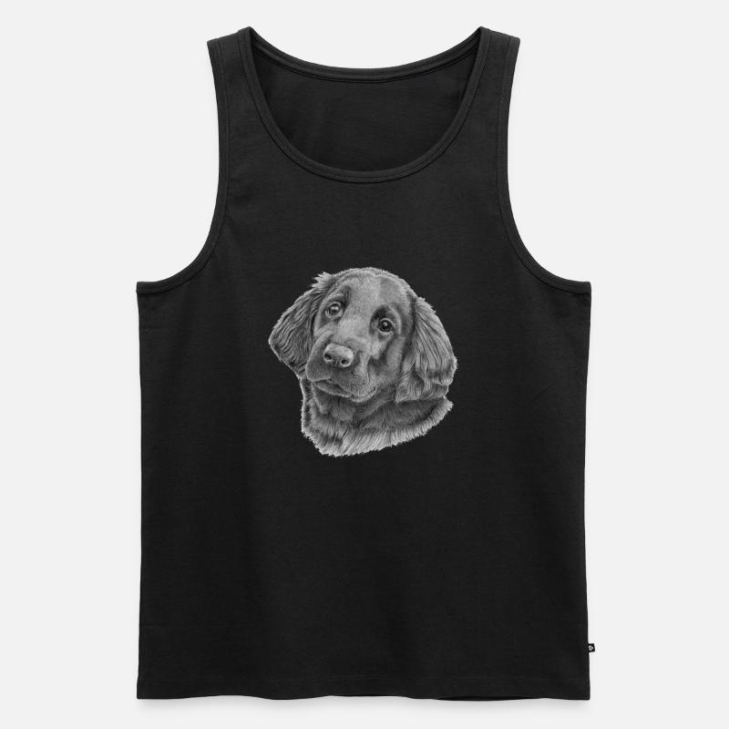 Flatcoated Retriever Welpe - Männer Premium Bio Tank Top - Schwarz