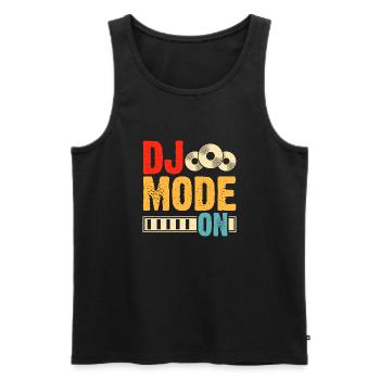 Mode Dj activé - Débardeur bio Premium Homme - noir - Devant - AI Model Male 178 light (178cm)