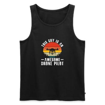 This Gye is an awesome drone pilot - drone pilot - Men's Premium Organic Tank Top - black - Front - AI Model Male 178 light (178cm)