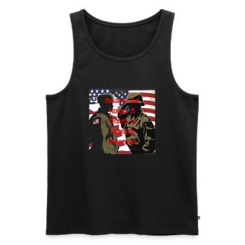 Veteranen, Veteranen, Waffenstillstand. - Männer Premium Bio Tank Top - Schwarz - Vorne - AI Model Male 178 light (178cm)