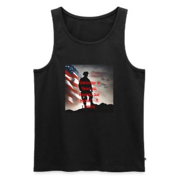 Veteranen, Veteranen, Waffenstillstand. - Männer Premium Bio Tank Top - Schwarz - Vorne - AI Model Male 178 light (178cm)