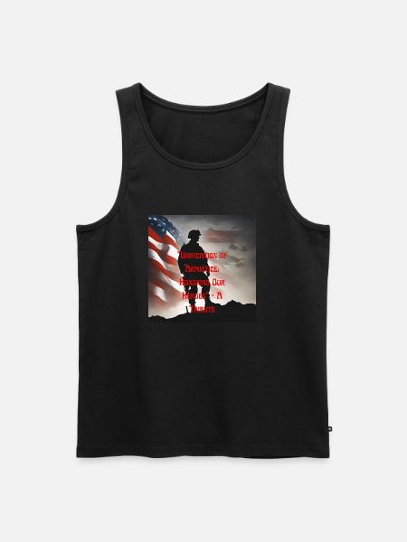 Veterans, veterans, armistice. - Men's Premium Organic Tank Top - black