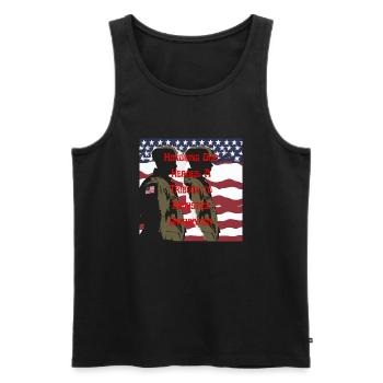Veteranen, Veteranen, Waffenstillstand. - Männer Premium Bio Tank Top - Schwarz - Vorne - AI Model Male 178 light (178cm)