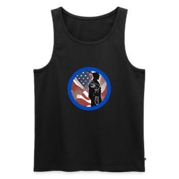 Vétérans,ancien combattant,armistice,us army,navy, - Débardeur bio Premium Homme - noir - Devant - AI Model Male 178 light (178cm)
