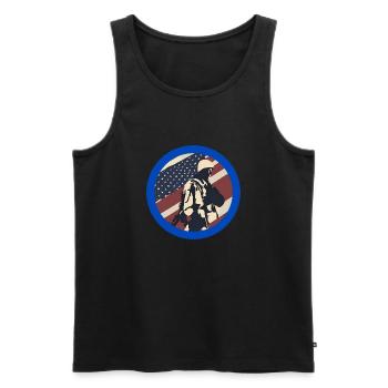 Vétérans,ancien combattant,armistice,us army,navy - Débardeur bio Premium Homme - noir - Devant - AI Model Male 178 light (178cm)