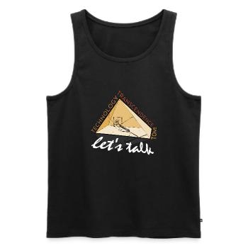 Pyramid: Tomb, Technology, Transcendence? - Men's Premium Organic Tank Top - black - Front - AI Model Male 178 light (178cm)