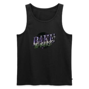may the fork be with you gift for cook culinary - Men's Premium Organic Tank Top - black - Front - AI Model Male 178 light (178cm)