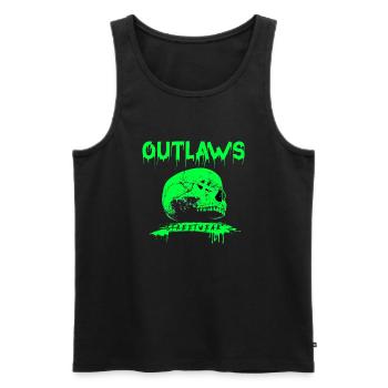 Outlaws skull skalle Motorway gangs Biker Club - Men's Premium Organic Tank Top - black - Front - AI Model Male 178 light (178cm)