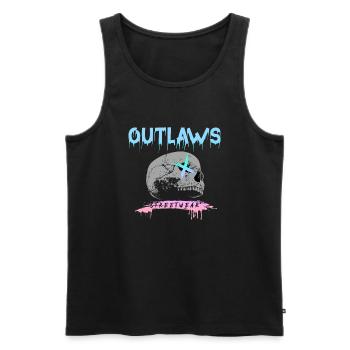 Gesetzlose Schädel Schädel Autobahngangs Bikermotor - Männer Premium Bio Tank Top - Schwarz - Vorne - AI Model Male 178 light (178cm)