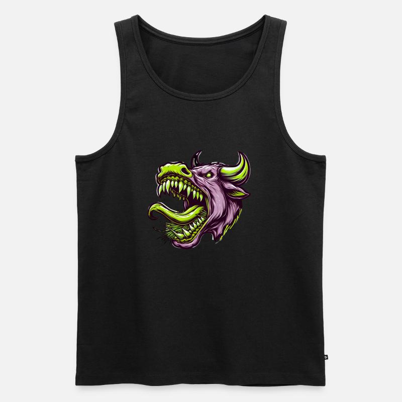 Killerkuh - Männer Premium Bio Tank Top - Schwarz